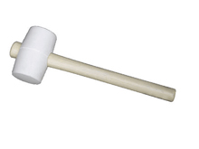 219- flip white wooden handle rubber hammer