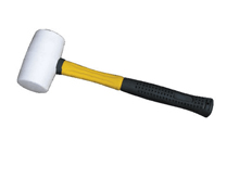 222- White fiber handle rubber hammer