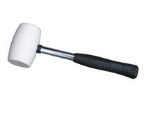 225- steel tube handle white rubber hammer