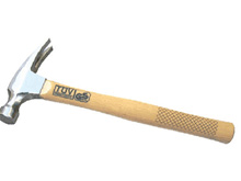 146- American Cartesian grid wooden handle claw hammer