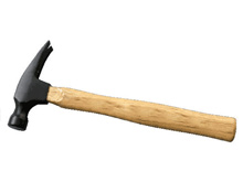 147- American rectangular wooden handle claw hammer
